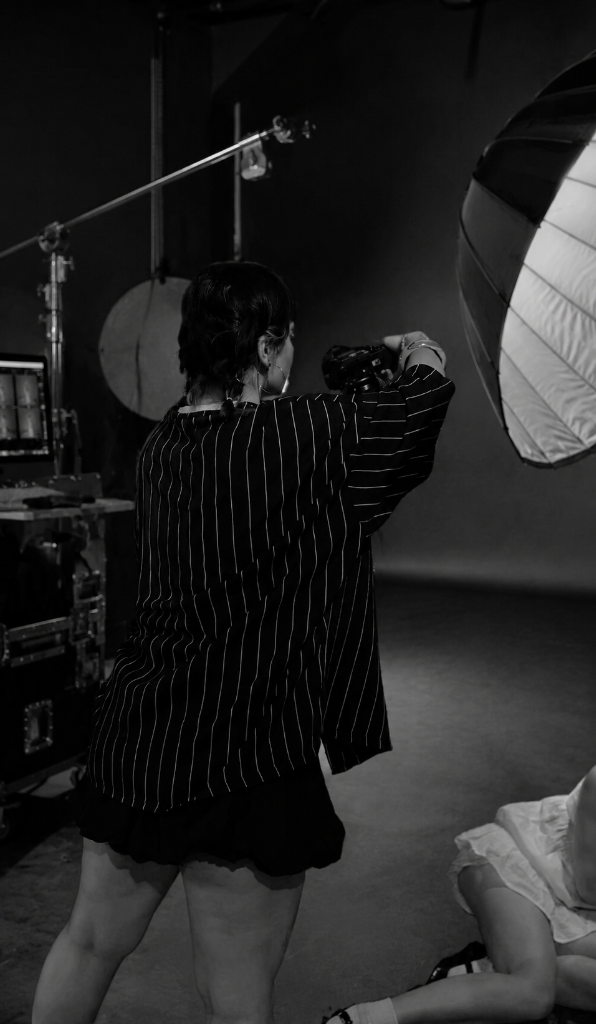 Behind the scenes on set