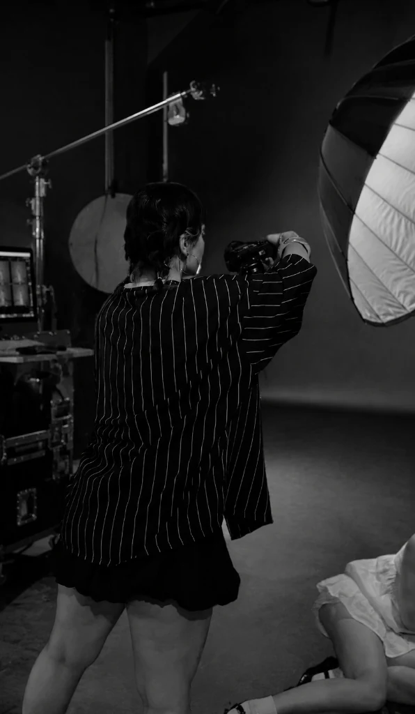 Behind the scenes on set